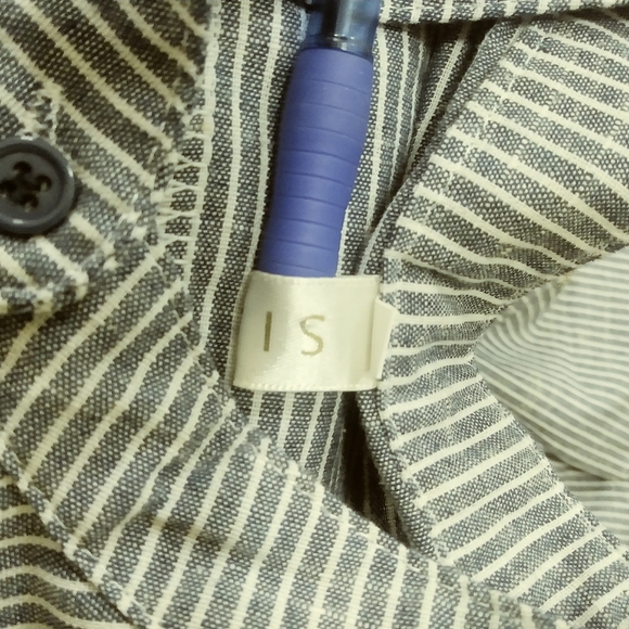 SIMU Striped Blue/White Tunic/Shirt Hi/Low, Small - Picture 7 of 8